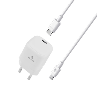 Wall charger lightning to type-c cable
